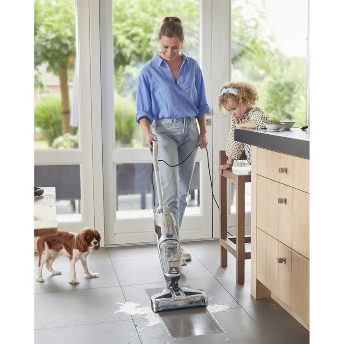 BISSELL CrossWave C3 Select 3551N - Aspirateur Balai Laveur 3 en 1 - Nettoyage Multi-Surfaces - Cycle Autonettoyage - Puissance