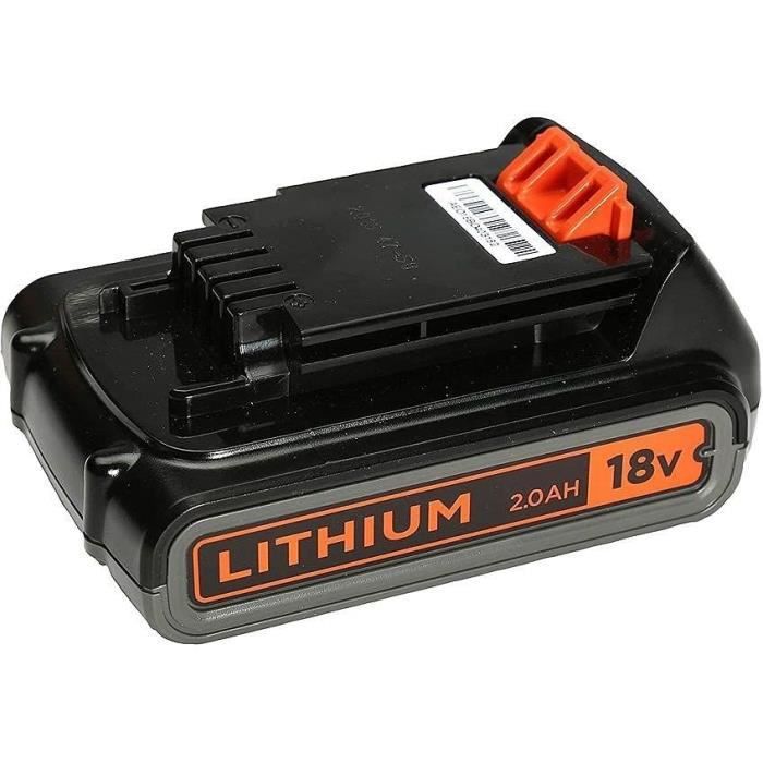 Batterie Lithium 18V BLACK+DECKER 2,0 Ah - BL2018-XJ