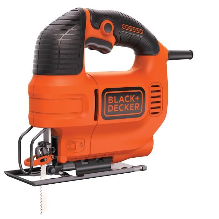 BLACK+DECKER Scie Sauteuse Pendulaire Filaire 520W KS701E-QS Vitesse Variable a la Gâchette