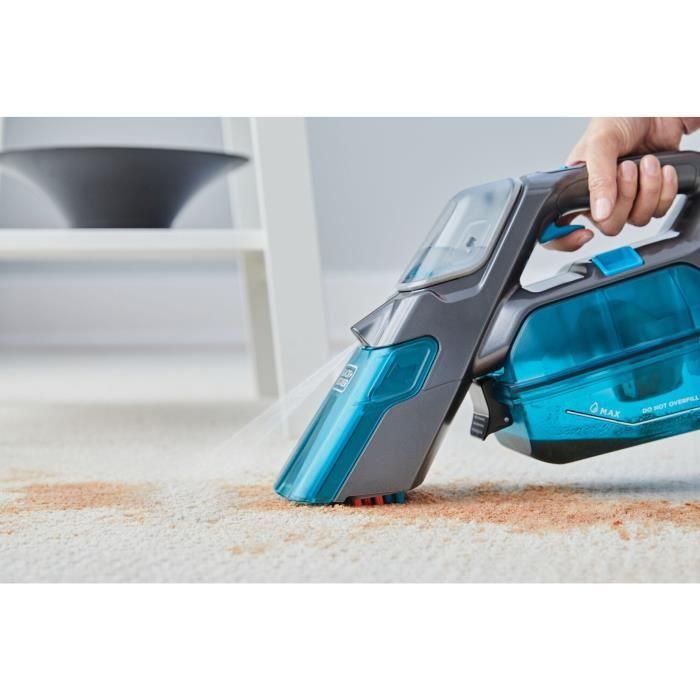 Aspirateur a main 2 en 1 Spillbuster - BLACK+DECKER BHSB315J-QW - 12V 1.5 Ah - Brosse manuelle - bleu