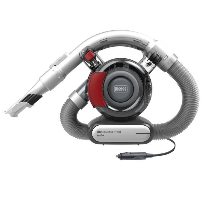 BLACK+DECKER PD1200AV Dustbuster Flexi Auto - Aspirateur a main 12V - Connexion voiture - action cyclonique