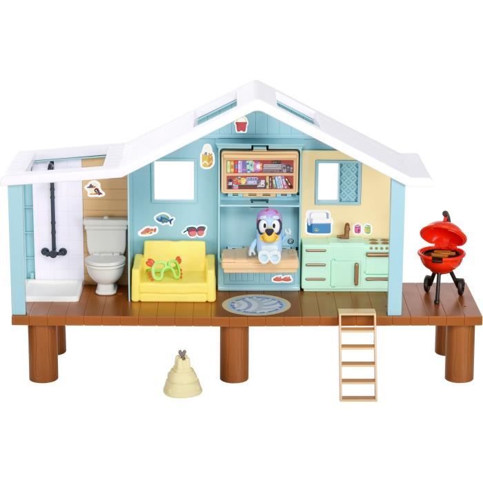 Cabane de Plage de Bluey - BLUEY - Set de jeu avec figurine exclusive et plus de 10 accessoires