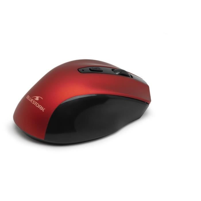 Souris Sans Fil - BLUESTORK - OFFICE 75 - Rechargeable - PC/MAC - Rouge