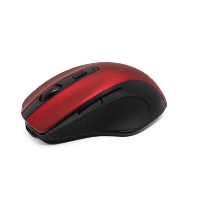 Souris Sans Fil - BLUESTORK - OFFICE 75 - Rechargeable - PC/MAC - Rouge