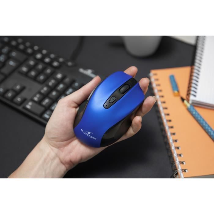 Souris Sans Fil - BLUESTORK - OFFICE 75 - Rechargeable - PC/MAC - Bleu