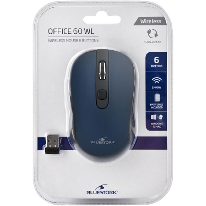 Souris Sans Fil - BLUESTORK - OFFICE 60 - PC/MAC - Bleu