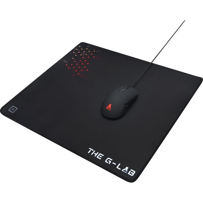 Tapis de Souris - XL - The G-Lab - PAD CAESIUM - 450x400x4mm - Noir