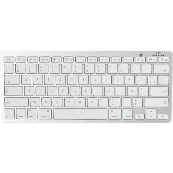 Clavier sans fil Bluetooth - BLUESTORK - MINI MAC - Compact - Compatible Mac - Blanc