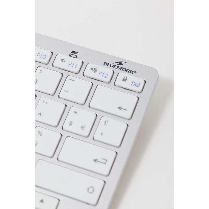 Clavier sans fil Bluetooth - BLUESTORK - MINI MAC - Compact - Compatible Mac - Blanc