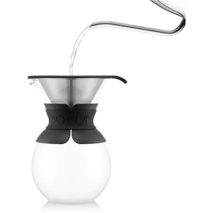 POUR OVER - Cafetiere BODUM , filtre permanent maille inox, 1.0 l, 8 tasses