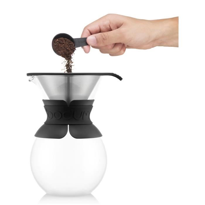 POUR OVER - Cafetiere BODUM , filtre permanent maille inox, 1.0 l, 8 tasses