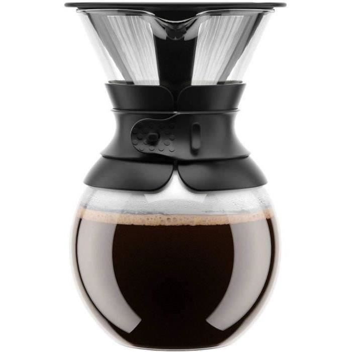 POUR OVER - Cafetiere BODUM , filtre permanent maille inox, 1.0 l, 8 tasses