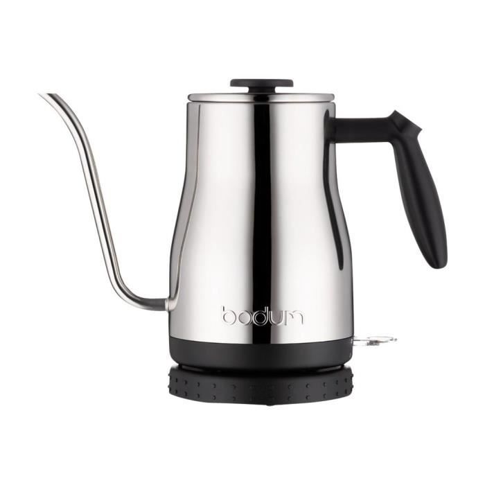 BODUM - BISTRO Bouilloire électrique a long bec, 1.200 W, 1.0 l, inox