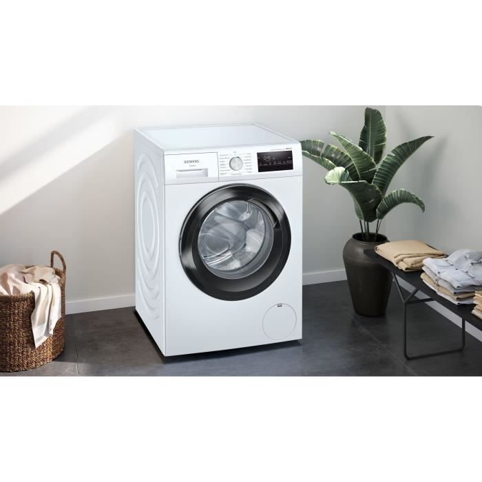 Lave-linge hublot SIEMENS WM14N248FR iQ300 - 8 kg - Induction - L60cm - 1400 trs/min - Classe A - Blanc