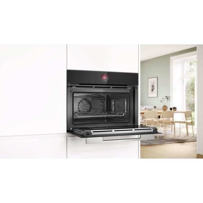 Four multifonction Pyrolyse Softclose - BOSCH  SER8 CBG7741B1 Noir - Vol four : 47l - 12 modes de cuisson - H455xL594xP548mm