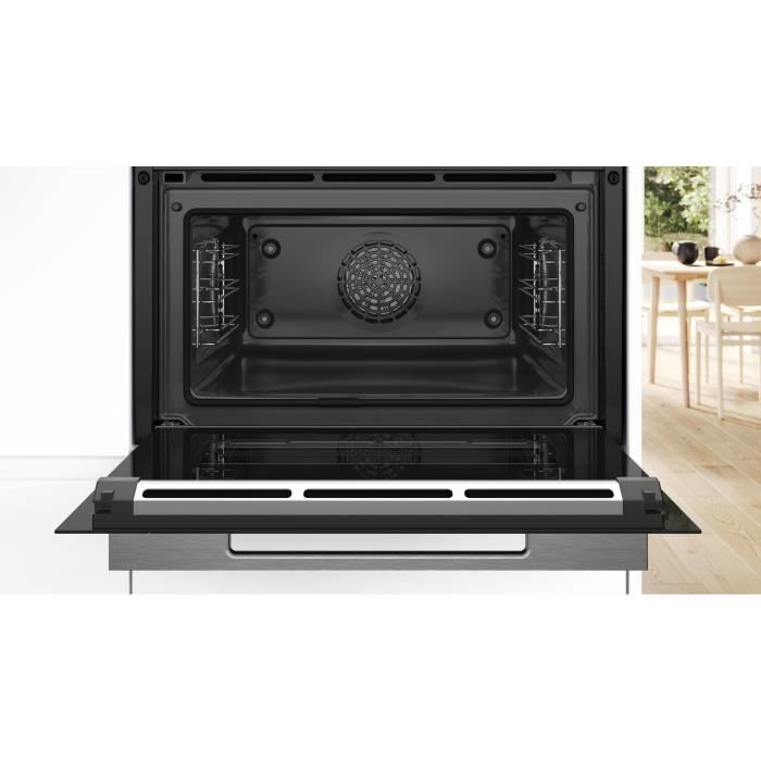 Four multifonction Pyrolyse Softclose - BOSCH  SER8 CBG7741B1 Noir - Vol four : 47l - 12 modes de cuisson - H455xL594xP548mm