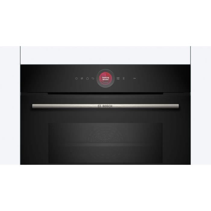 Four combiné micro-ondes Encastrable Softclose - BOSCH SER8 CMG7241B1 Noir - Vol four 45l - 16 modes cuissons - 455 x 594 x 548 mm