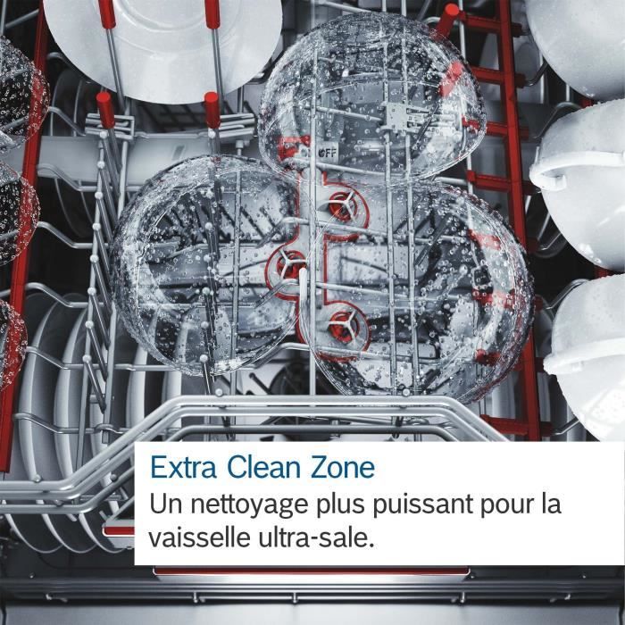 Lave-vaisselle pose libre BOSCH SMS6ZCI12E SER6 - 14 couverts - Induction - L60cm - 38dB - Classe C - Gris Inox