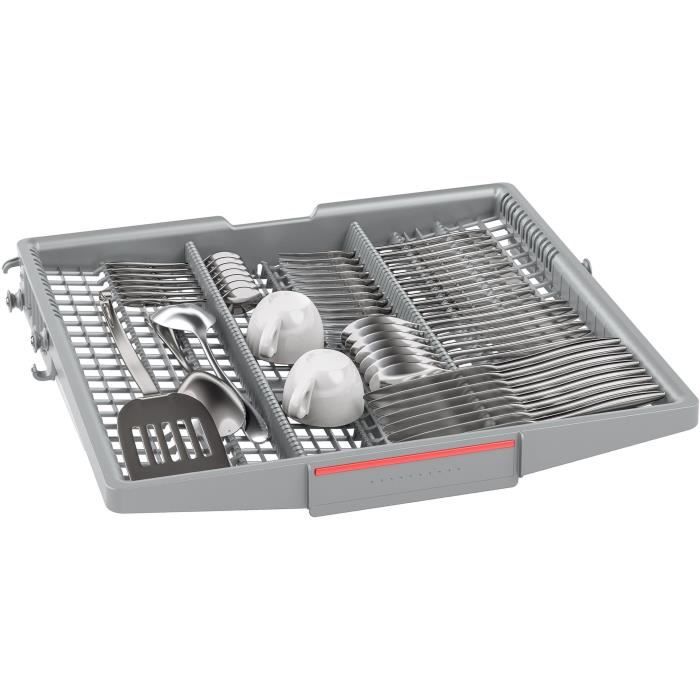 Lave-vaisselle pose libre BOSCH SMS6ZCI12E SER6 - 14 couverts - Induction - L60cm - 38dB - Classe C - Gris Inox