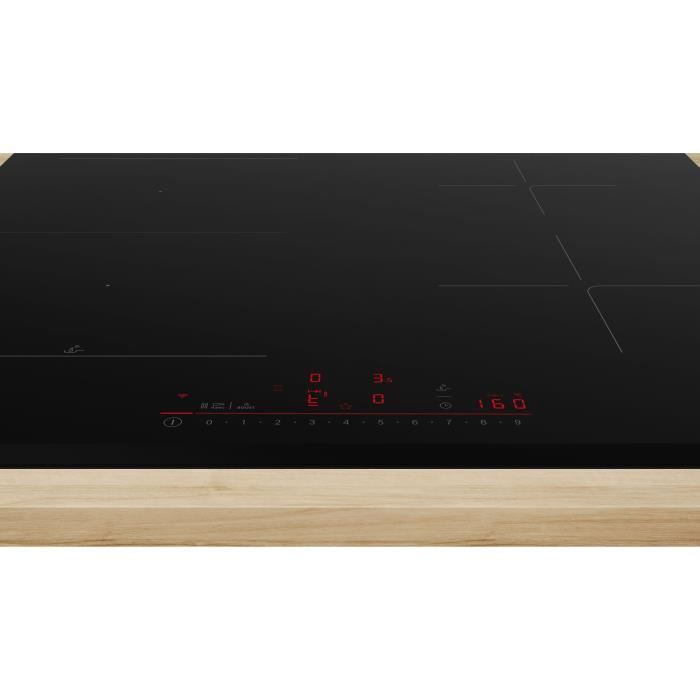 Table induction 60cm - BOSCH SER6 - PVS63KHC1E Noir - 4-foyers - Home Connect - L592xP522 mm