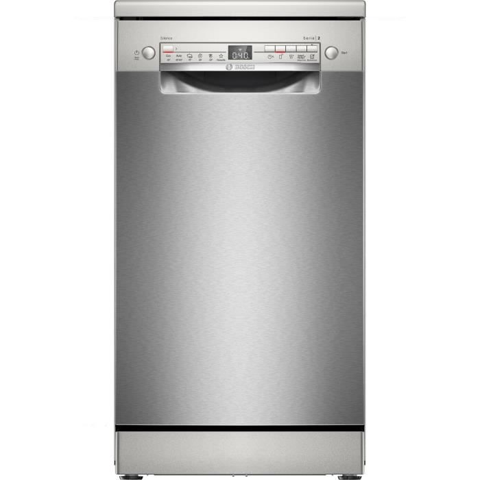 Lave-vaisselle pose libre BOSCH SPS2HKI58E SER2 - 10 couverts - Moteur Induction - L45cm - 46dB - Gris Inox