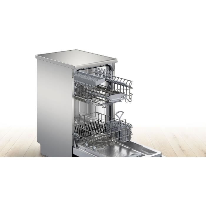 Lave-vaisselle pose libre BOSCH SPS2HKI58E SER2 - 10 couverts - Moteur Induction - L45cm - 46dB - Gris Inox