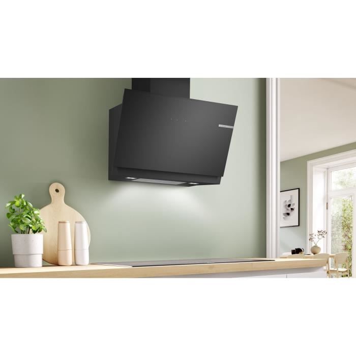 Hotte murale inclinée en verre BOSCH SER6 DWK81AN60 Noir - Home Connect