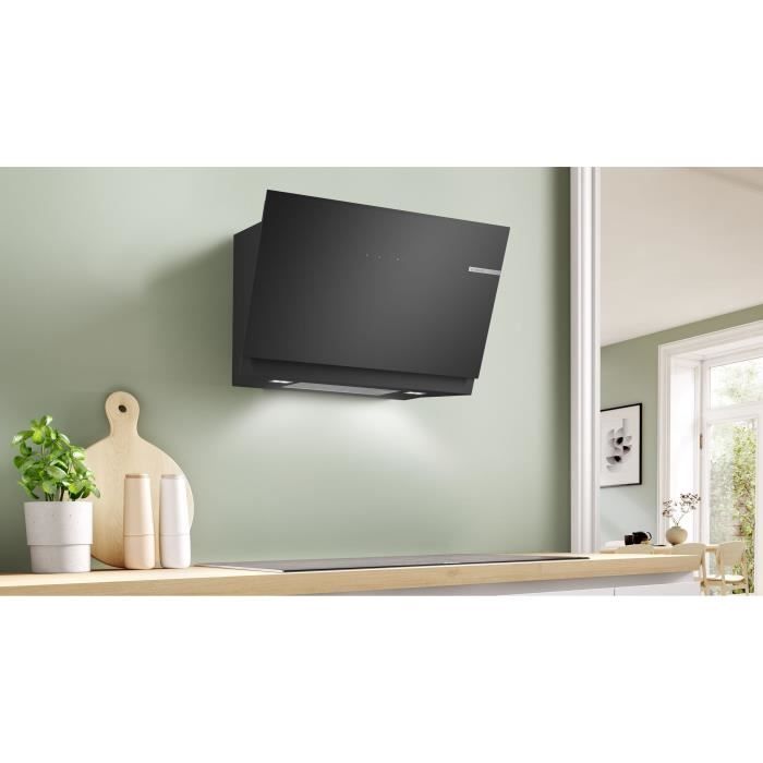 Hotte murale inclinée en verre BOSCH SER6 DWK81AN60 Noir - Home Connect