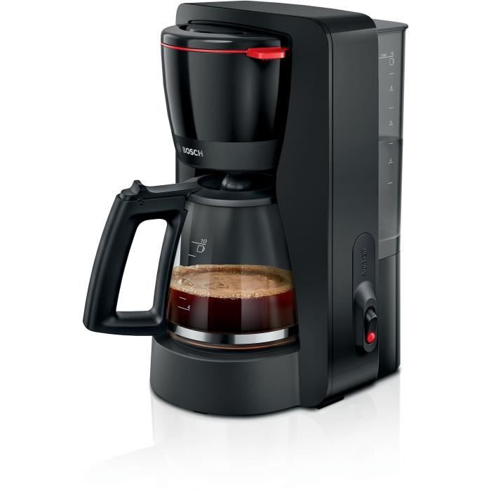 Cafetiere Filtre - BOSCH - TKA2M113 MyMoment - Noire - Capacité 1,25L - verseuse verre - systeme anti-gouttes