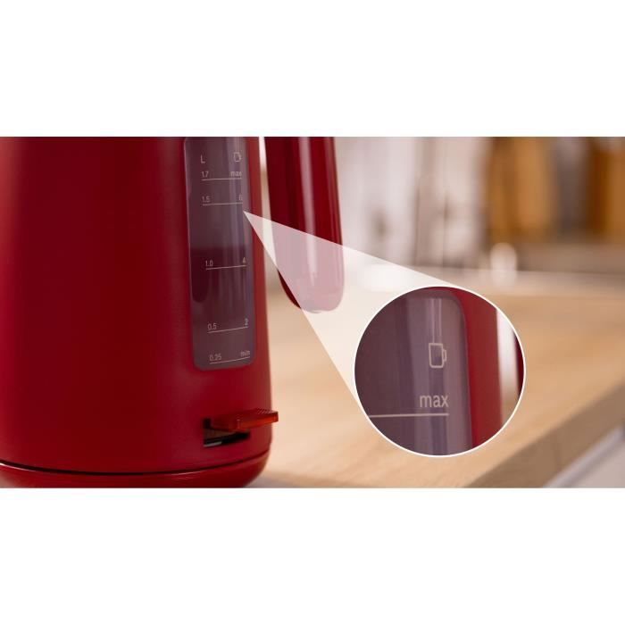 Bouilloire - BOSCH - TWK2M164 MyMoment - Rouge Mate - indicateur de tasses - niveau d'eau visible