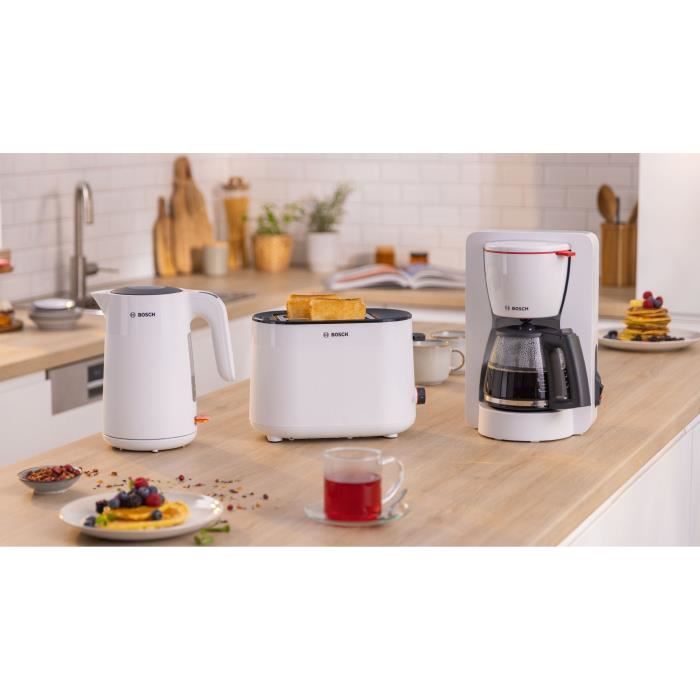 Bouilloire - BOSCH - TWK2M161 MyMoment - Blanche Mate - indicateur de tasses - niveau d'eau visible