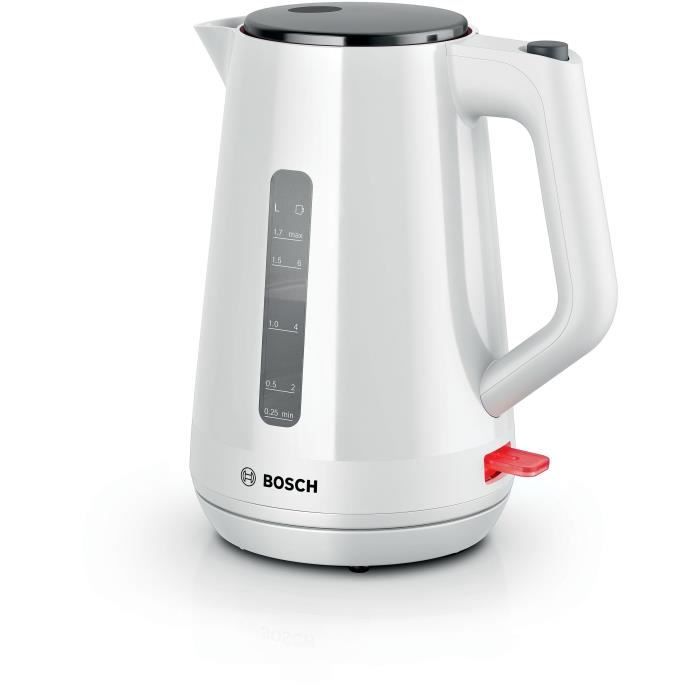 Bouilloire - BOSCH -  TWK1M121 MyMoment - Blanche - capacité 1,7L - base 360° - rangement du cordon -3 sécurités automatiques