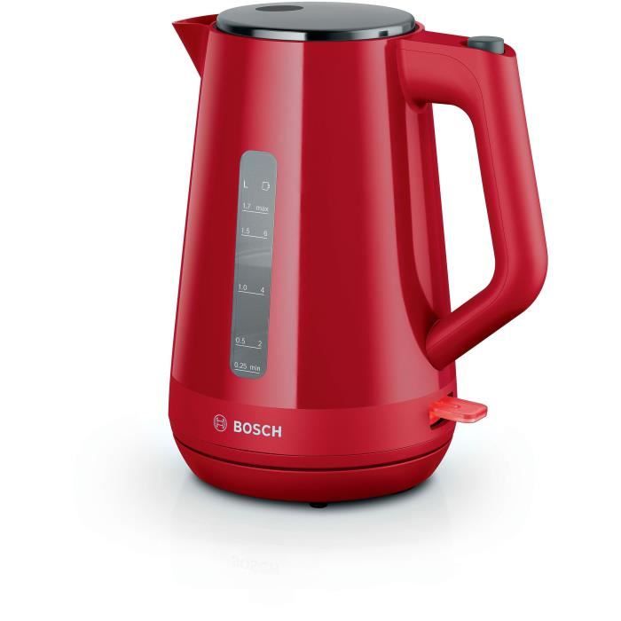 Bouilloire - BOSCH - TWK1M124 MyMoment - Rouge - capacité 1,7L - base 360° - filtre anti-calcaire