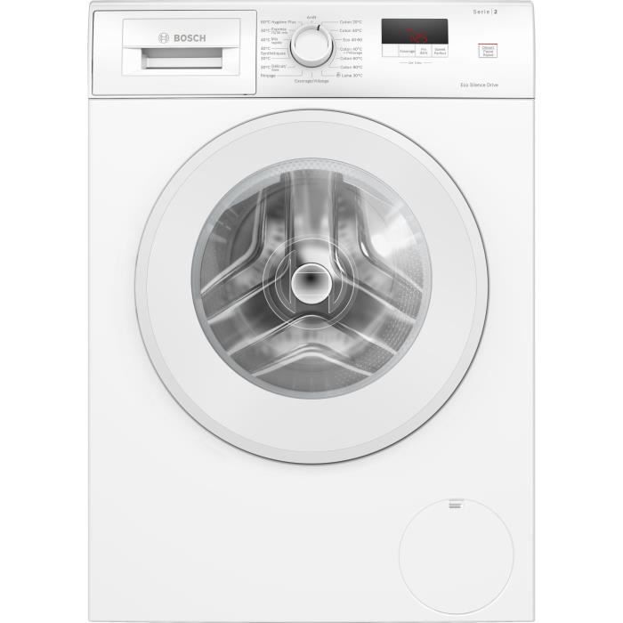 Lave-linge hublot BOSCH WGE03207FR SER2 - 8 kg - Induction - L60cm - 1200 trs/min - Classe A - Blanc