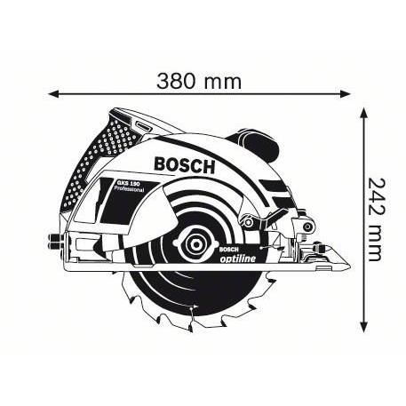 Scie circulaire Bosch Professional GKS 190, 1400W, diametre de lame de 190mm - 0601623000