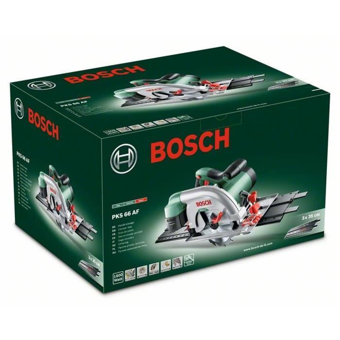 Scie circulaire filaire Bosch - PKS 66 AF - 1600W - 66mm de profondeur de coupe