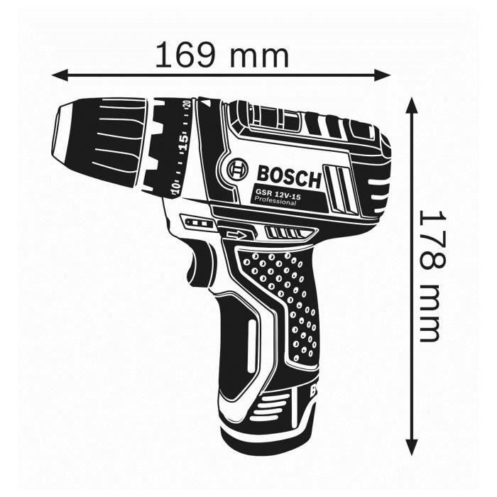 Bosch GSR 12V-15 + L-Boxx (Version outil seul)