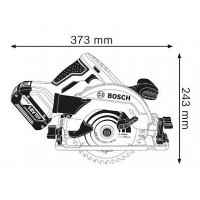 Scie Circulaire Bosch Professional GKS 18V-57 G avec lame de 165mm, sans batterie, dans une Lboxx - 06016A2101