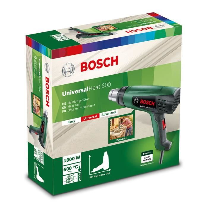 Décapeur thermique BOSCH UniversalHeat 600 - 1800W - 3 réglages de température - base antidérapante