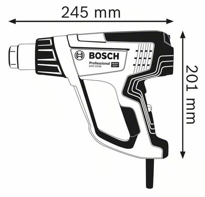 Décapeur thermique Bosch Professional GHG 23-66 + COFFRET - 2300 W - 650 °C - 06012A6300