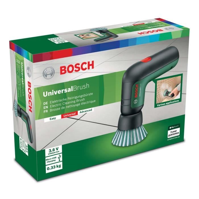 Brosse électrique sans-fil BOSCH UniversalBrush USB 3,6V (Livrée dans sa boîte en carton)