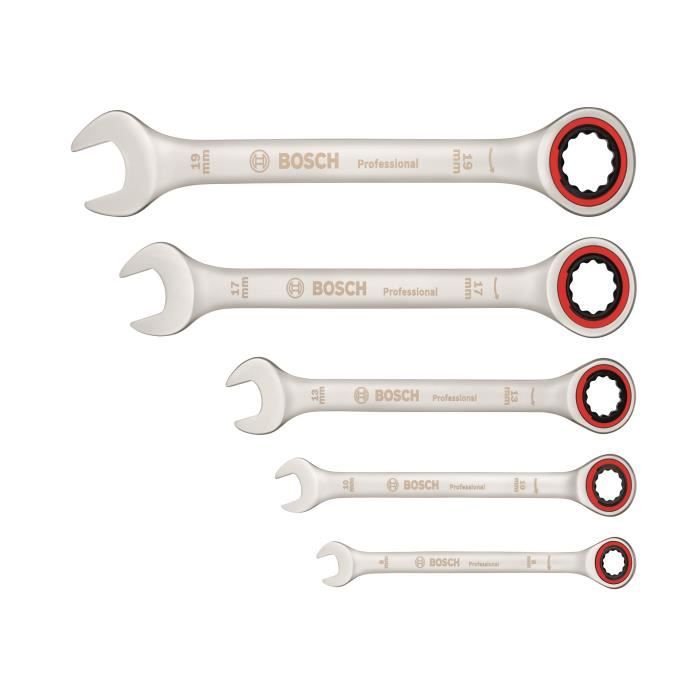 Bosch Professional - Set de 5 clés mixtes a cliquet