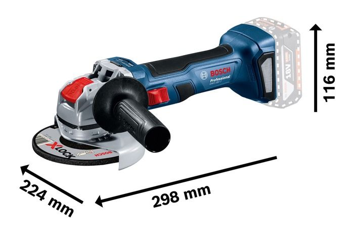 Meuleuse angulaire Bosch Professional GWX 18V-7 sans batterie + L-BOXX - 06019H9102