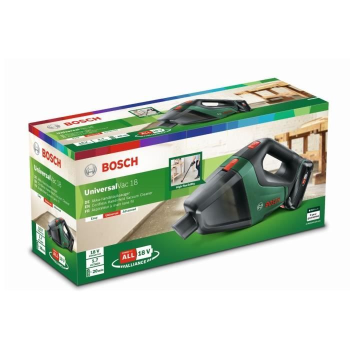 Aspirateur a main sans-fil Bosch - UniversalVac18 SET 1 batterie 2,5Ah