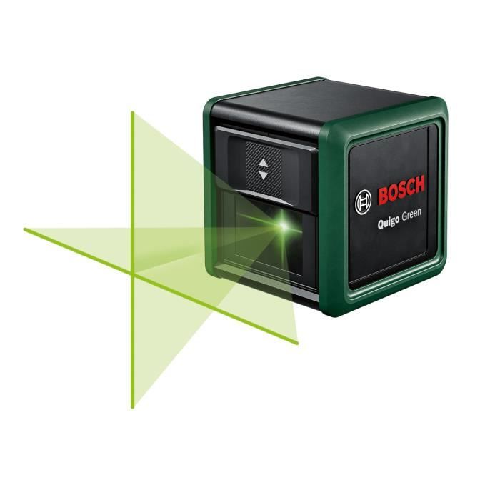 Laser lignes Bosch - Quigo Green - Technologie faisceau vert - Portée 12m