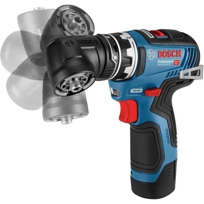 Perceuse-visseuse Bosch Professional GSR 12V-35 FC + 2 batteries 3,0 Ah 12V + Chargeur GAL 12V-40 - Couple 35Nm - 06019H3008