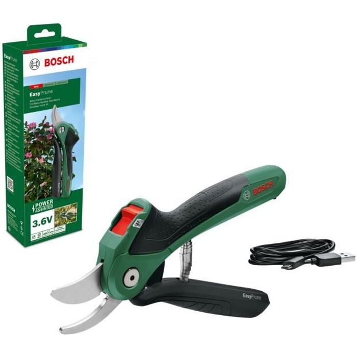 Sécateur EasyPrune sans fil - Bosch - Technologie Power Assist - Vert