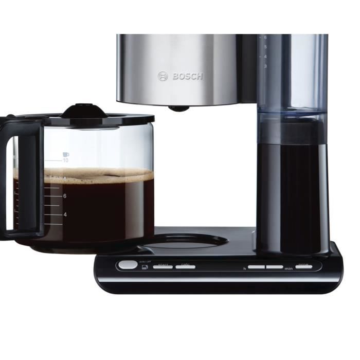 Cafetiere filtre programmable BOSCH Styline - Noir - 15 tasses - 1160W