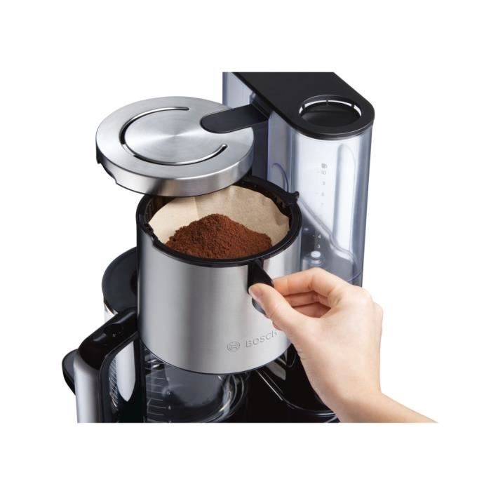 Cafetiere filtre programmable BOSCH Styline - Noir - 15 tasses - 1160W