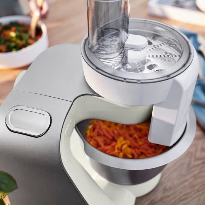 Robot pâtissier BOSCH Kitchen Machine MUM - Gris - 1000W - Mouvement planétaire 3D - Accessoires inclus